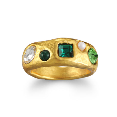 Rococo Gem Ring - Green
