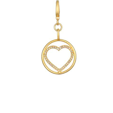 Cut-Out Heart Clip-On Charm