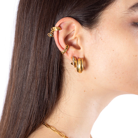 Gianna Sculpted Demi-Hoop Earrings