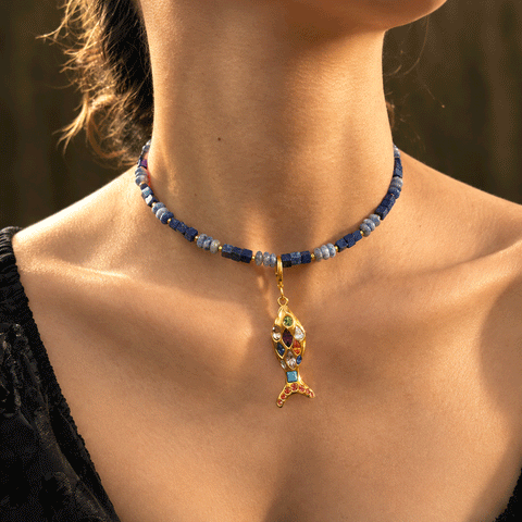 Mosaic Fish Clip-On Charm