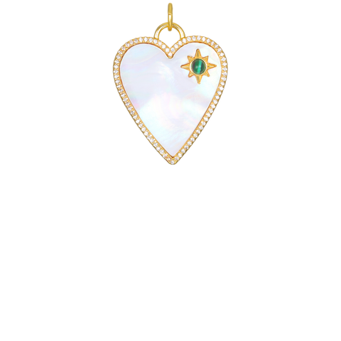 Mother of Pearl heart charm