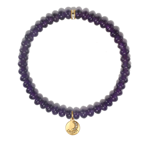 Dream Over The Moon Amethyst Color Karma Bracelet