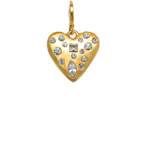 Petite Clear Heart Clip-On Charm
