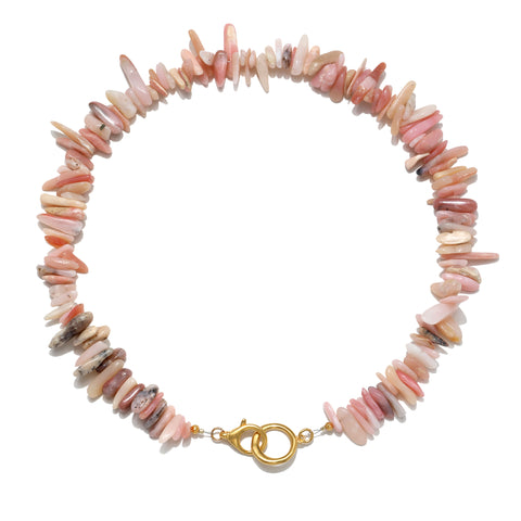 Rhodonite Fragments Beaded Necklace