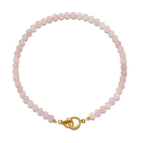 Rose Quartz Beaded Necklace