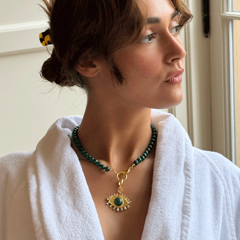 Malachite Beaded Necklace