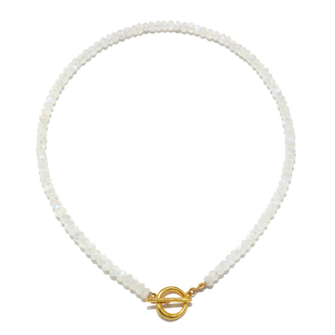 Rainbow Moonstone- Illumination Semi-Precious Choker Necklace