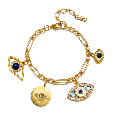 Mega Evil Eye Charm Bracelet
