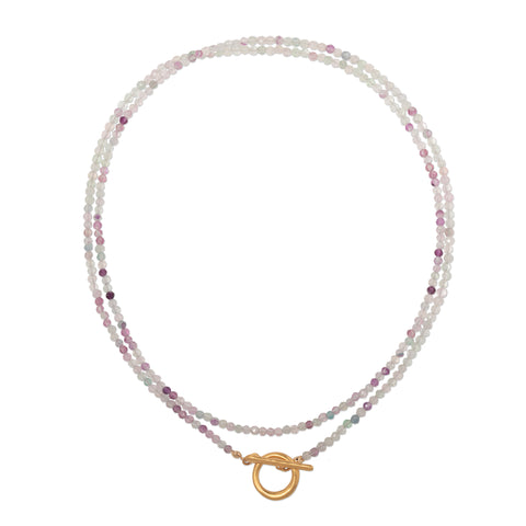 Rainbow Fluorite Convertible Beaded Necklace