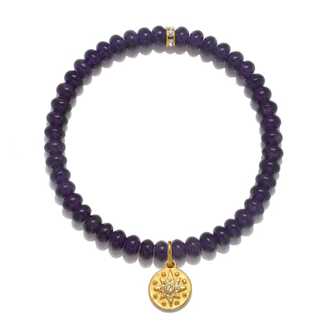 Starburst Amethyst Color Karma Bracelet