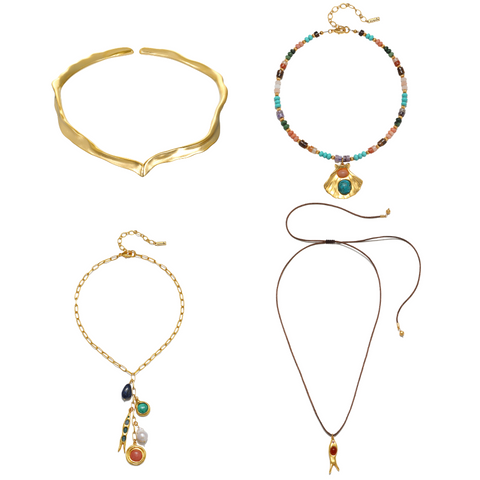 Sunset Layered Necklace Set
