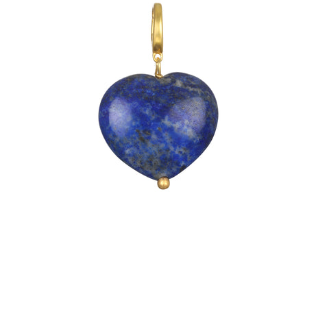 Lapis Heart Clip-On Charm