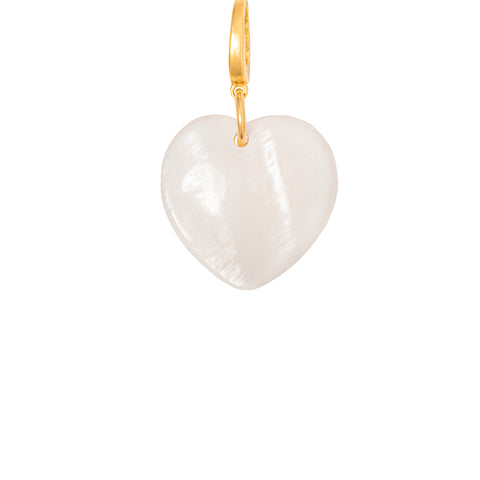 Mother of Pearl Heart Clip-On Charm