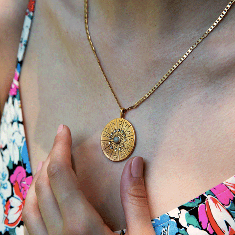 Universal Astrology Talisman Medallion Necklace