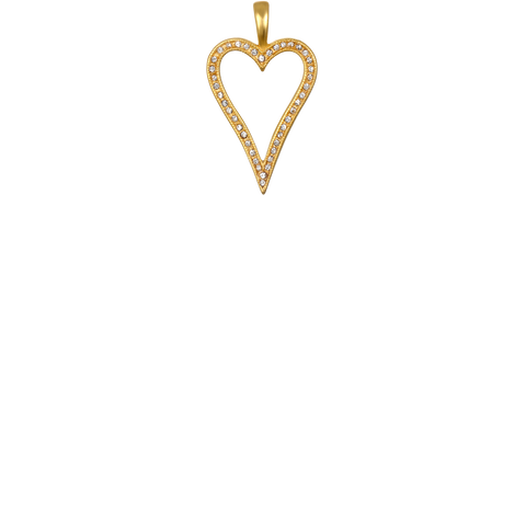 Pavé Open Heart Charm