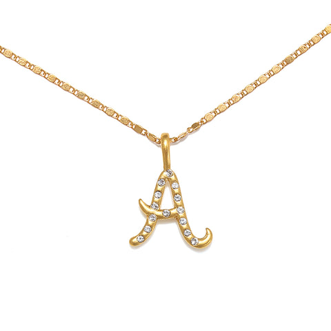 Everly Initial Necklace- Gold