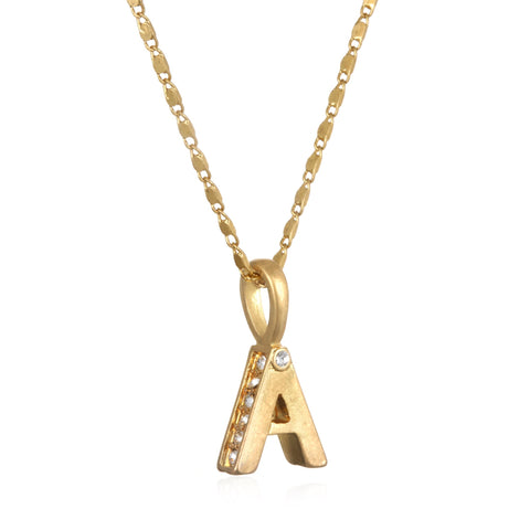 Penelope Initial Talisman Necklace- Gold