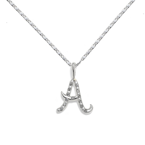 Everly Initial Necklace- Silver