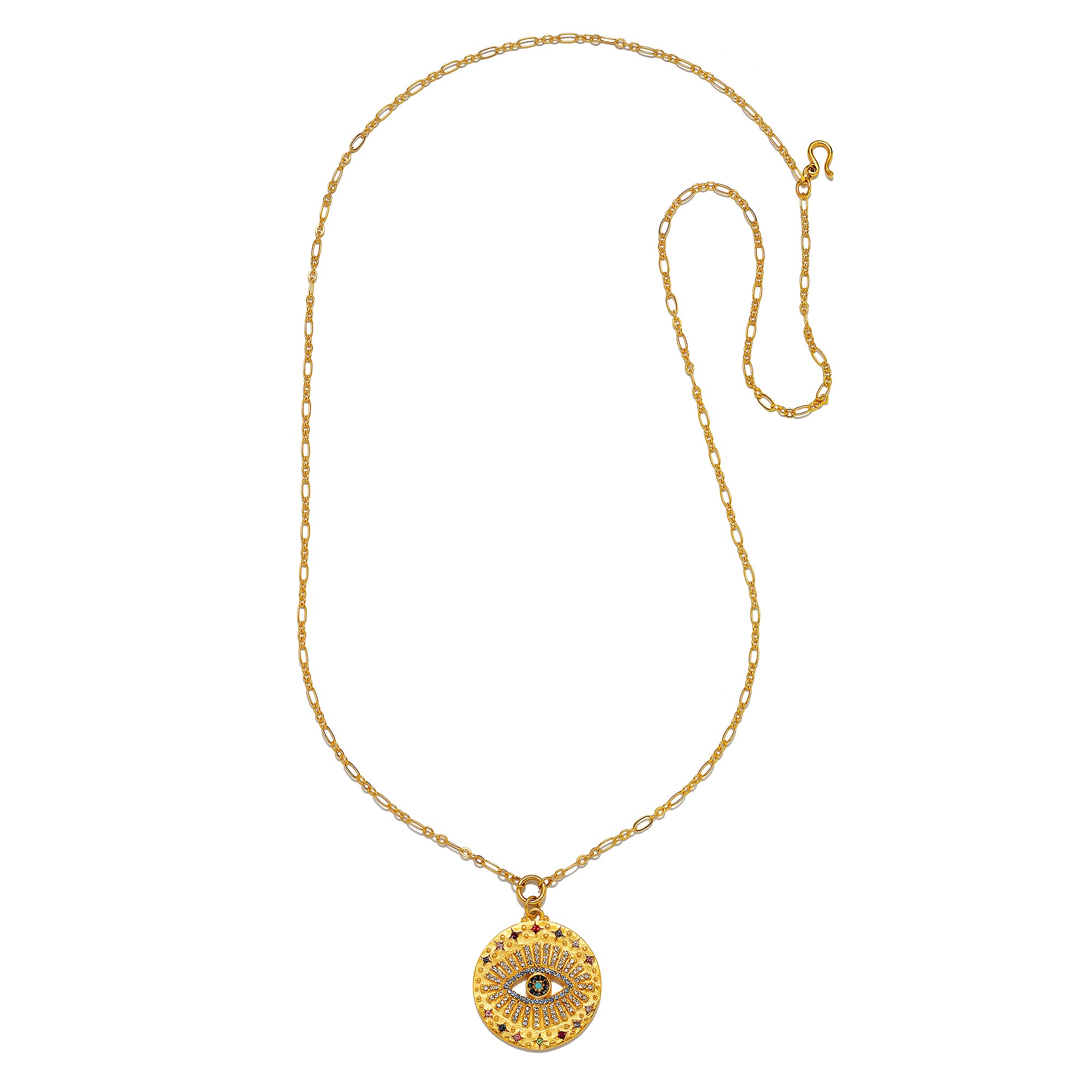 Athena Super Evil Eye Convertible Necklace Sequin