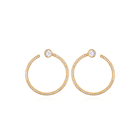 Stardust Pavé  Hoop Earrings