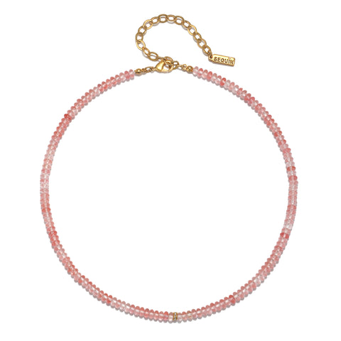 Cherry Quartz Color Karma Necklace