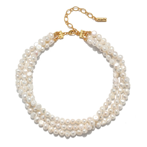 Chiara Three-Strand Pearl Necklace