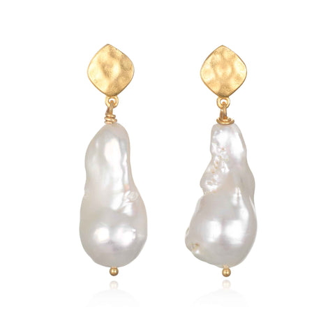 Cloud Nine Baroque Pearl Earrings