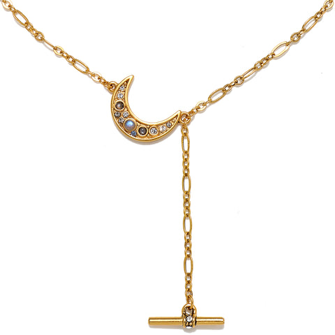 Crescent Moon Toggle Necklace