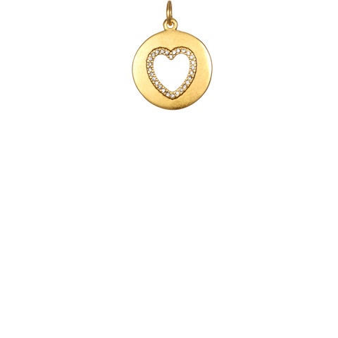 Cutout Pavé Heart - Gold