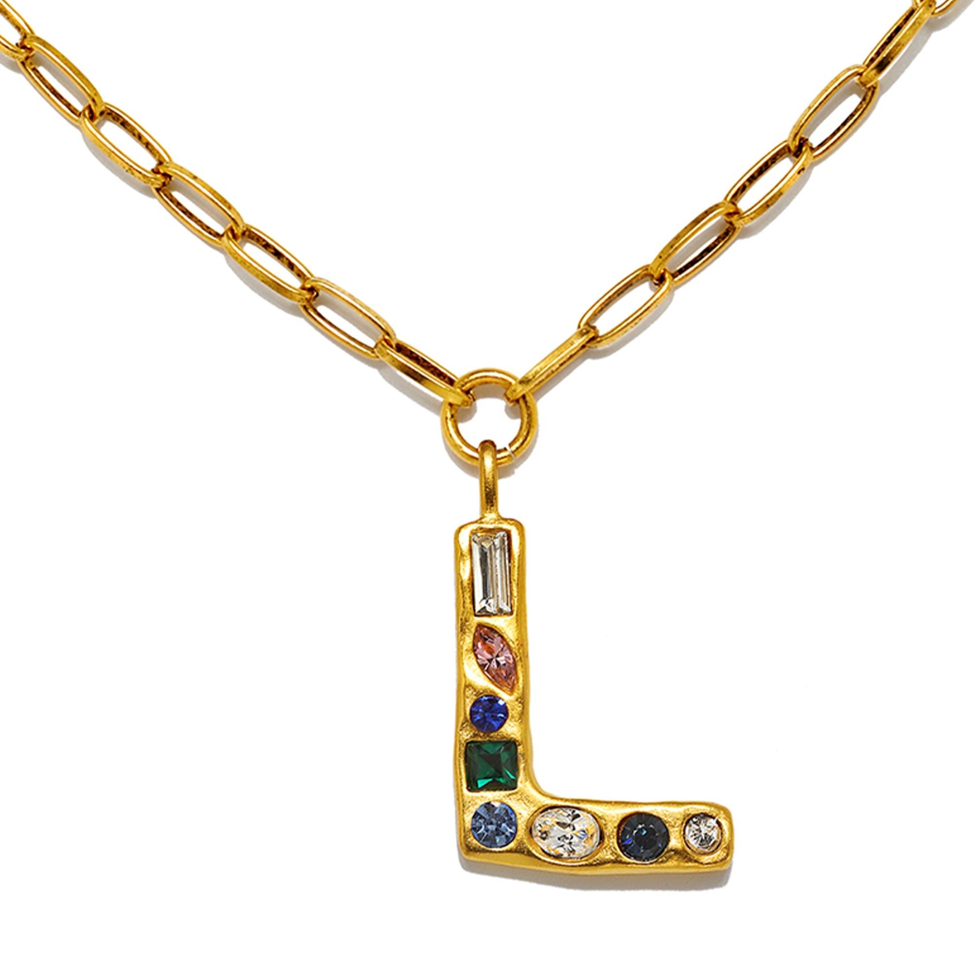 Letter L Gold Plated Rectangle Pendant Initial Necklace - Lovisa