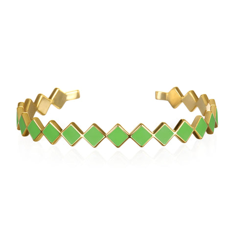 Diamond Enamel Cuff