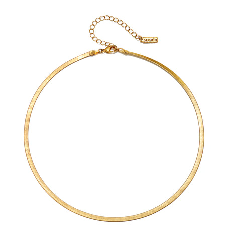 Evie Herringbone Chain Necklace
