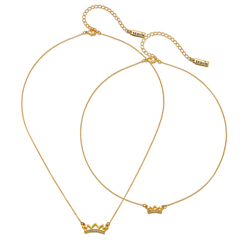 Mommy & Me Crown Necklace Set by @nashvilletash