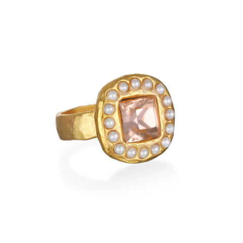 Blush Gem Signet Ring