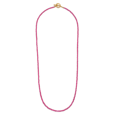 Pink Topaz Convertible Beaded Necklace