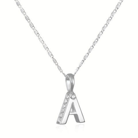 Penelope Initial Talisman Necklace- Silver