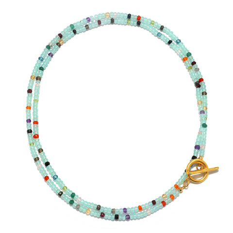 Chalcedony Convertible Beaded Necklace