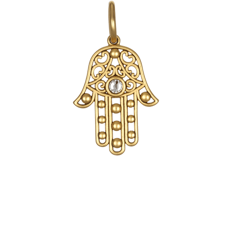 Large Open Hamsa - Gold