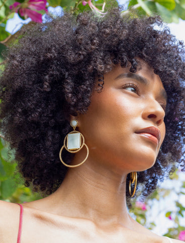 Marquesas Drop Earrings - Mother of Pearl