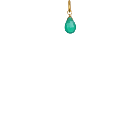 Green Onyx Briolette- May Birthstone