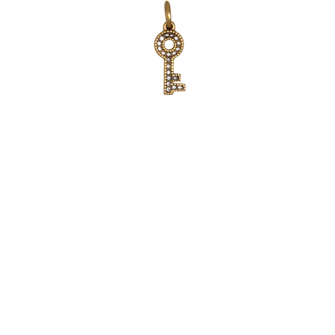 Mini Pavé  Key - Gold