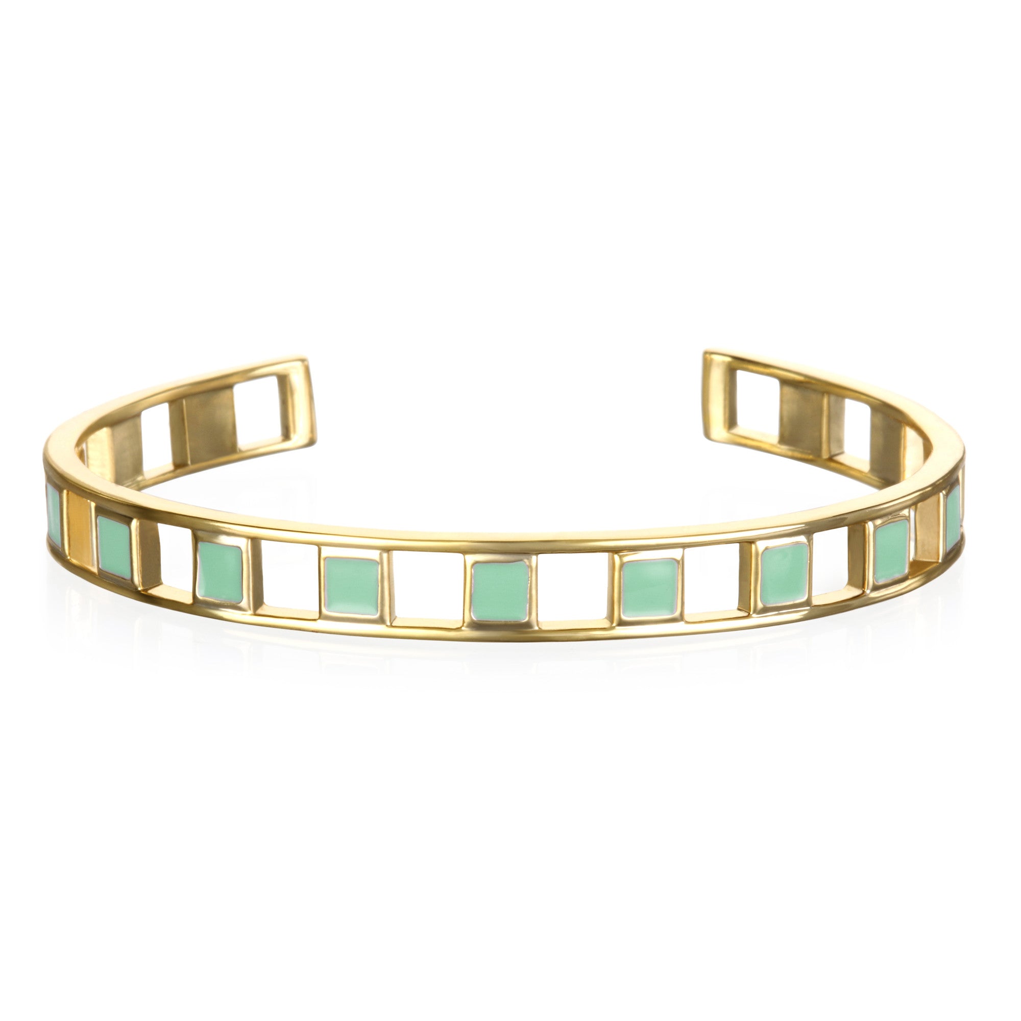 Open Squares Enamel Cuff | Sequin