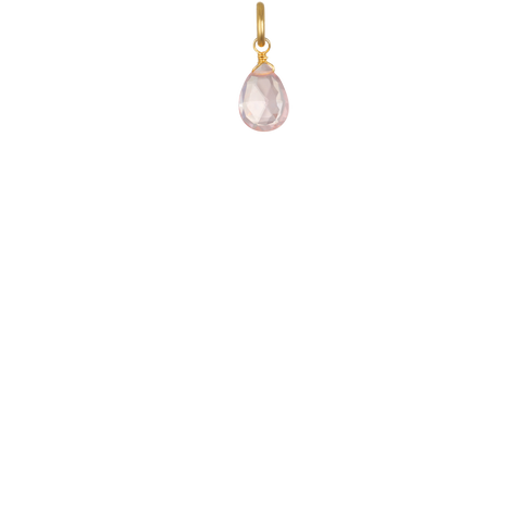 Rose Quartz Briolette- October Birthstone