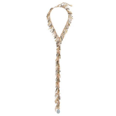 Once In A Blue Moon Statement "Y" Necklace