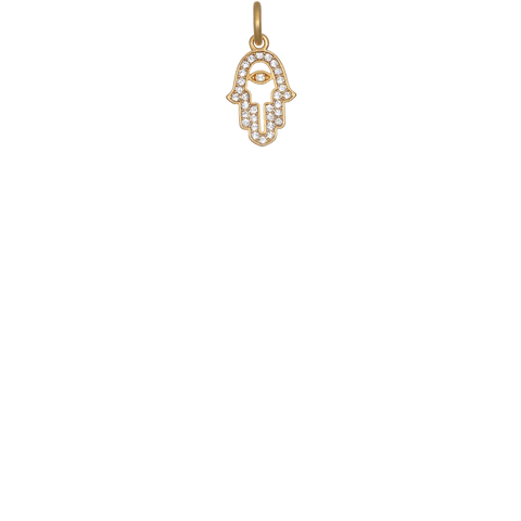 Pavé Hamsa - Gold