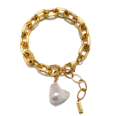 Cloud Nine Baroque Pearl Charm Bracelet