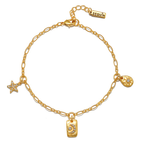 Sun, Moon & Stars Anklet