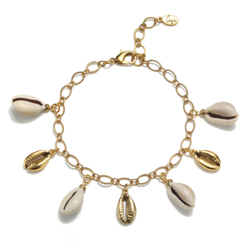 Tulum Cowrie Shell Charm Anklet