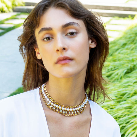 Vesta Pearl Collar Necklace