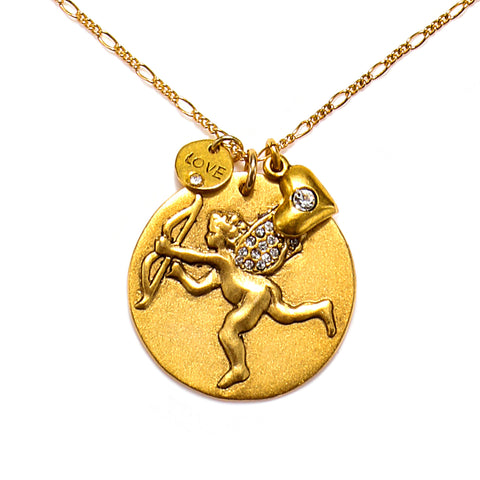 "Cupid on a Mission" Talisman Necklace